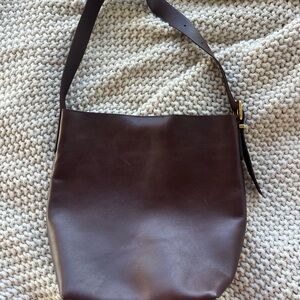 Madewell Dark Brown Leather Tote